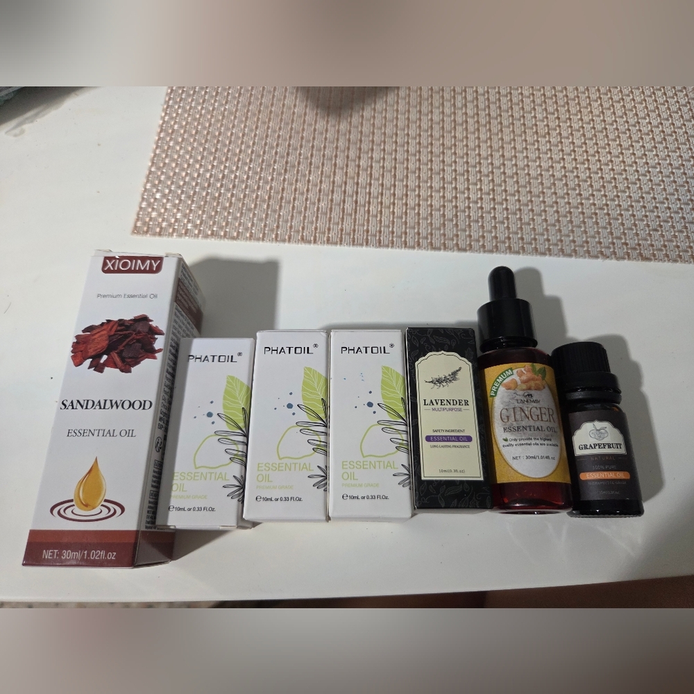 7pcs Essential Oils: Lavander, Lemon, Rosemary, Pine Needles, Grapefruit